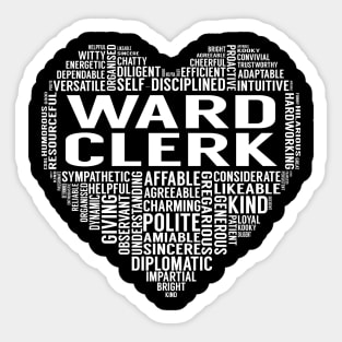 Ward Clerk Heart Sticker